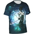 thumbnail image 3 of Anime Afro Samurai Shirt Short Sleeve Cosplay T-Shirts Crew Neck 3D Printed Top, 3 of 5