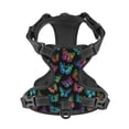 thumbnail image 4 of Lsque Multicolored Butterflies Dog Harness, No-Pull Pet Harness with 2 Leash Clips, Adjustable Soft Padded Dog Vest with Easy Control Handle for Large Dogs-X-Large, 4 of 9