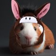 thumbnail image 2 of Pequeña mascota algodón sombrero de cálido gorra cabeza de cabeza para hámster de conejillo de indias, 2 of 6