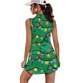 thumbnail image 2 of Yuyamidu 2 Pieces Colorful Lights Womens Tennis Dress with Built in Shorts Green Christmas Sleeveless Golf Dresses Athletic Workout Dress with Pockets Pickleball Outfits Size XL, 2 of 8