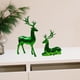 thumbnail image 5 of 2 figuras de reno navideño, esculturas de ciervo, decoración decorativa para el hogar, ciervo navideño verde, 5 of 9