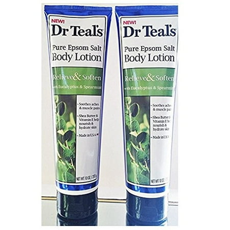 dr teals body lotion epsom salt pure relieve soften eucalyptus spearmint oz tubes each teal relief wash dialog displays option