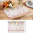 thumbnail image 6 of Spring Floral Easter Placemats Set of 4 Pastoral Pink Tulip Flowers Butterfly Place Mats Indoor Wipeable Table Mats Washable Dining Table Placemats for Kitchen Holiday Party Home Decor 13x19 Inch, 6 of 9