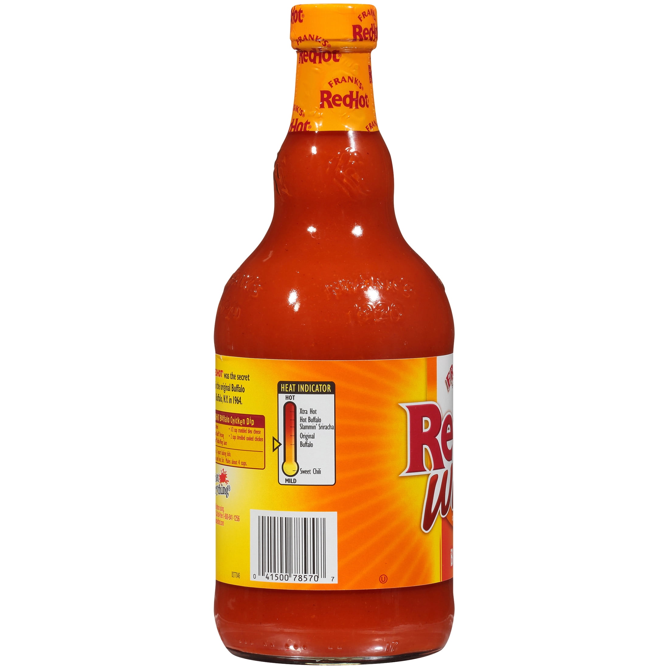 Frank's RedHot Kosher Buffalo Wings Hot Sauce, 23.0 fl oz Bottle