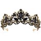 thumbnail image 1 of Tiara negra para mujer, corona dorada para niña, boda, princesa, cumpleaños, diamantes de imitación de cristal, diademas para fiesta de graduación, fiesta nupcial, disfraz de Halloween, regalo de Navi Namotu CZMR-ZC377, 1 of 7