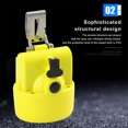 thumbnail image 3 of Soidarity Faro portátil desmontable profesional recargable alimentado por XPE IP54 impermeable espeleología faro suministros de iluminación Ropa Deportiva, Zapatos Amarillo 1W Soidarity OD029240-03, 3 of 6