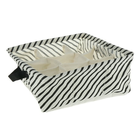 

9 Grid Foldable Closet Organizer Drawer Divider Storage Boxes Under Bed Organizer Socks Ties Oblique stripe