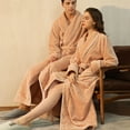 thumbnail image 4 of Hvyesh Robes for Women Plush Long Robes,Cozy Fluffy Fleece Long Sleeve Bathrobe, Men and Women Winter Nightgown Bathrobe with Side Pockets, 4 of 6