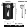 thumbnail image 2 of Stainless Steel Coffee Canister, 22oz Airtight Coffee Bean Storage Grounds Container with Date Tracker & Measuring Scoop, Espresso Airtight Canister, Kitchen Food Canister for Cereal, Sugar, Tea, 2 of 7