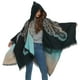 thumbnail image 2 of TEELYNN Capas con capucha vintage para mujer Ponchos Bufanda tejida con flores Casual Primavera Otoño Cálido Suelto Boho Cárdigan Chaqueta Abrigo Prendas de abrigo, 2 of 5