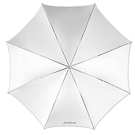 UPC: 0817967020015 | Westcott 2001 43-Inch Optical White Satin Collapsible Umbrella