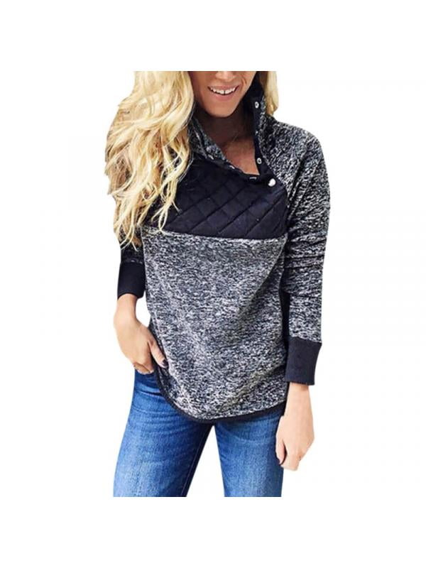 button neck fleece pullover