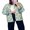 Green, variant on Michellecmm Women Quilted Jacket Casual Print Open Front Cardigan with Pockets