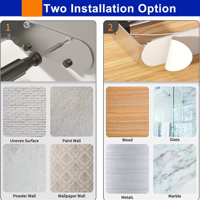 Single Hand Paper Towel Holder with Adhesive Hooks photo 6