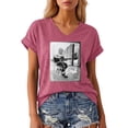 thumbnail image 3 of JCCXIN Women's Dolly Portrait V-Neck T-Shirt Country Music Star Parton Vintage Graphic Tees, 3 of 5