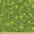 thumbnail image 2 of Nature Fabric by the Yard Upholstery, Forest Foliage Leaves Ecological Plants Woody Willow Oak Season, Decorative Fabric for DIY and Home Accents, Olive Green Apple Green by Ambesonne, 2 of 5