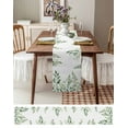 thumbnail image 3 of Ldtrchee Eucalyptus Leaves Table Runner 120 Inches, Sage Green Spring Summer Botanical Bed Runner Dresser Scarves Tabletop for Indoor Outdoor Parties/Ceremony/Banquet, 13"x 120", 3 of 8