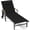 Black, variant on Aluminum Outdoor Chaise Lounge Chair with Wheels, 5-Position Poolside Lounger