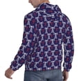 thumbnail image 6 of Kdxio Cell Tower Print Mens Casual Hooded Collar Drawstring Hoodies Pullover Sweatshirts Casual Long Sleeve Shirts-XX-Large, 6 of 7