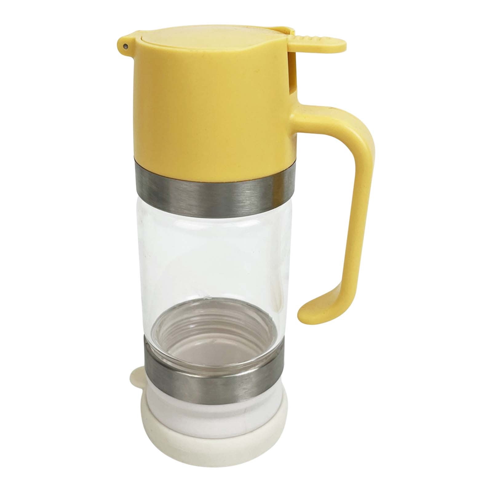 High Borosilicate Glass Honey Bottle Dispenser No Drip Press Action Mechanism 300ml Capacity Syrup Sauce Storage Jar Easy Clean Kitchen Countertop Organizer Home Dining Accessory