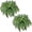 Green 48" 88 2PACK, variant on CQURE 42-Inch Artificial Boston Fern Plants, 48 Fronds Realistic Fake Bushes for Indoor & Outdoor Decor, 2 Pack