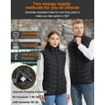 thumbnail image 4 of Heated Vest for Men Women, 27 Heating Zones Lightweight Rechargeable Vest for Outdoor Hunt Camping Cycling Ski (Battery Not Included), 4 of 8