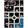 thumbnail image 2 of SAFAVIEH Carousel Kids Devan Train Track Area Rug, Black/Ivory, 8' x 10', 2 of 11