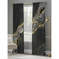 thumbnail image 4 of Black Marble Sheer Curtains 96 Inch Length 2 Panels Set, Gold Abstract Vintage Modern Grey Art Voile Window Treatment Semi Sheer Long Curtains Drapes for Bedroom/Living Room/Kitchen 52"x96"x2, 4 of 7