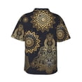 thumbnail image 3 of Mandaraji And Elephant Head Hawaiian Shirts For Men, Summer Short-Sleeve Relaxed-Fit Button-Down Shirts Large, 3 of 9