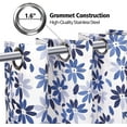 thumbnail image 6 of Alishomtll Modern Blue Flowers Light Filtering Window Curtains, 52 x 63 in (2 Panels), 6 of 7