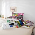 thumbnail image 5 of YST 7Pcs Graffiti Culture Bedding Comforter Set, Twin Size, Polyester, Hip Hop Style, Bed-in-a-Bag, 5 of 5