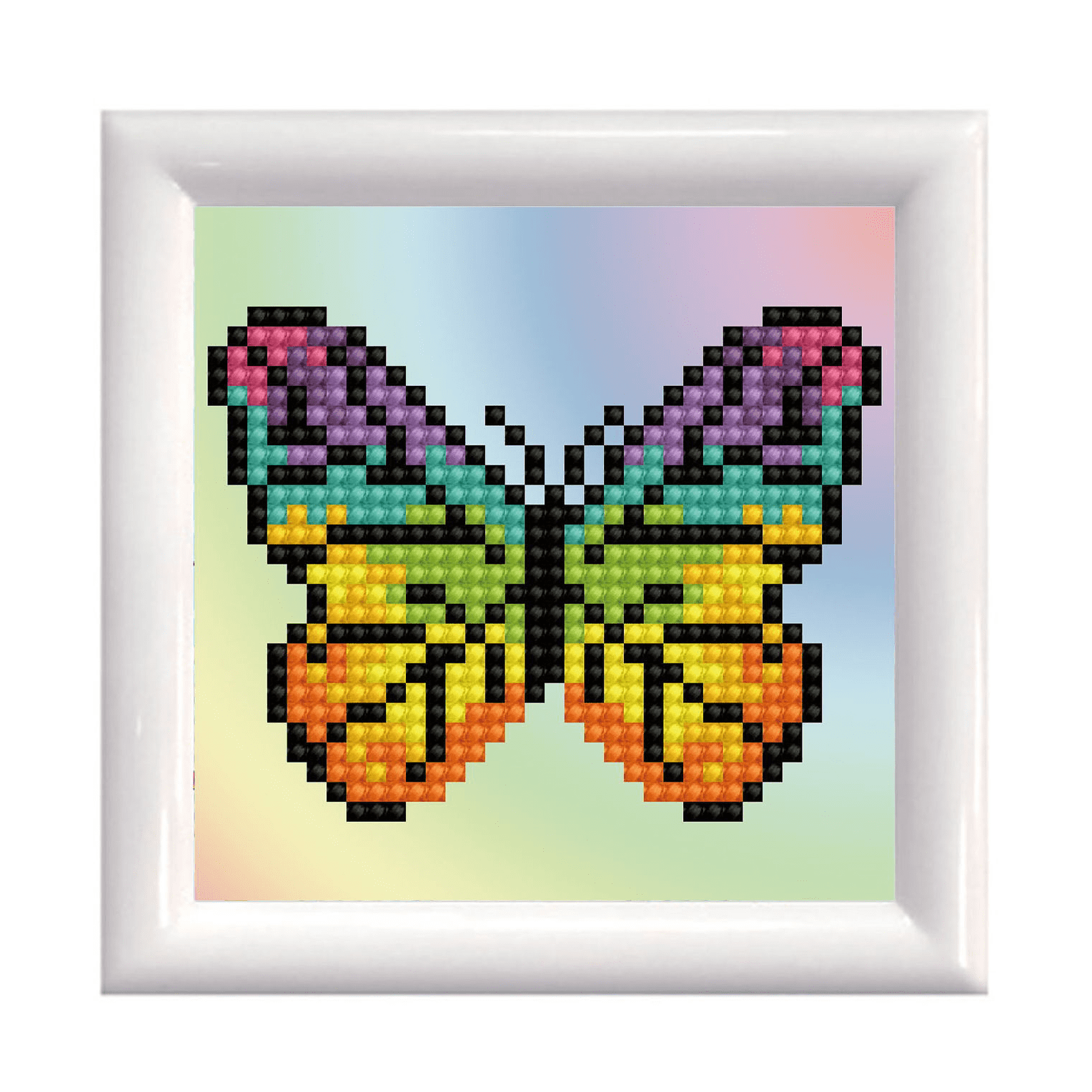 Diamond Dotz Rainbow Butterfly Nature Diamond Painting Kits for Adults - Diamond Art Kits a Relaxing Creative Craft Kit with Dotz Gems 4"x4"