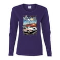thumbnail image 2 of Wild Bobby Mustang Untamed American Spirit Ford Cars and Trucks Women Graphic Long Sleeve Tee, Purple, Small, 2 of 6