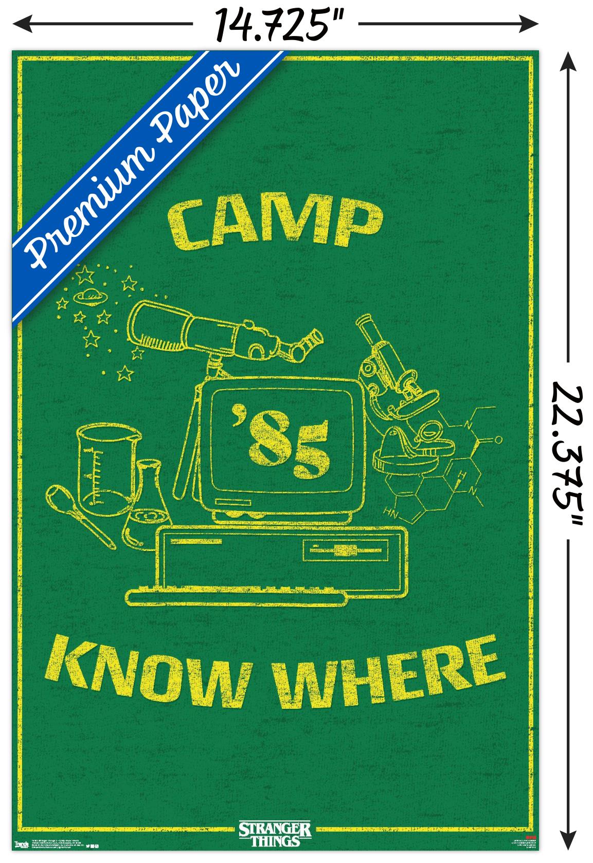 Netflix Stranger Things: Season 3 - Camp Know Where Wall Poster, 14.725" x 22.375"
