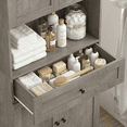 thumbnail image 6 of Homfa 67.5" Tall Farmhouse Bathroom Storage Cabinet with Drawer, 4 Door Modern Freestanding Storage Cabinet Cupboard, Gray, 6 of 7