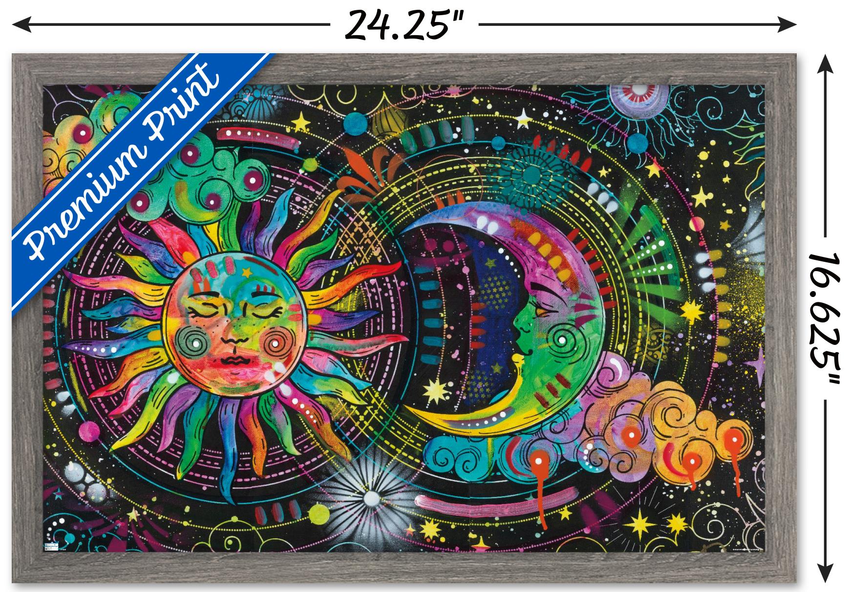 Dean Russo - Sun And Moon Wall Poster, 14.725" x 22.375" Framed