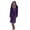 Purple, variant on Seductiva Clothing Women's Lightweight Robe Women Winter Plush Lengthened Shawl Bathrobe Home Clothes Long Sleeved Robe Coat Plush Long Spa Robe