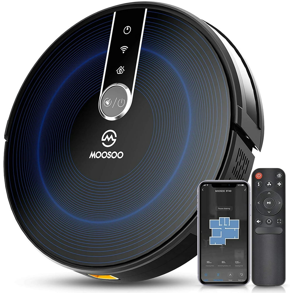 MOOSOO RT40 Robot Vacuum WiFi Connected 2200Pa Suction Quiet Super