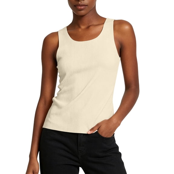 cocolona Womens Summer Basic Tank Tops Crew Neck Sleeveless Slim Fit Shirts Casual Workout Blouses