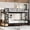 Black 55, variant on Queen over Queen Metal Bunk Bed with Storage Shelves, Drawers and Pegboard for Teens, Black, Space Saving Bed Frame for Bedroom