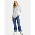 thumbnail image 2 of Time and Tru Women's Super Soft Tunic Top with Long Sleeves, Sizes S-XXXL, 2 of 5