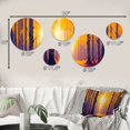 thumbnail image 4 of Designart "Golden Hour Birch Trees IV" Landscape Forest Metal Wall Art Set of 5 Piece, 4 of 5