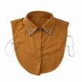 thumbnail image 3 of Women's Detachable False Collar, Adjustable Tie Back Collar Accessory, Minimalist Layering Piece for Sweaters and Blouses, Elegant Mock Neck Collar, Versatile Fashion Collar - Yellow, 3 of 10