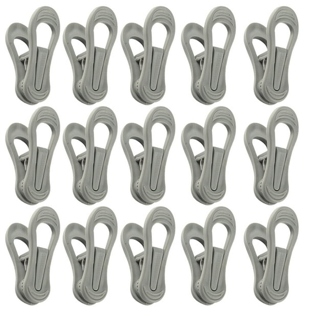 EeaseMX 25 pinzas de plástico para toallas, de colores brillantes, multiusos, resistentes al viento, para tendedero (gris)
