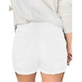 thumbnail image 6 of ONLYSHE Jean Shorts for Women Summer Casual Pants Folded Cuffed Distroyed White M, 6 of 6
