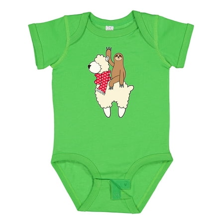 

Inktastic Valentine Sloth and Llama in Scarf Gift Baby Boy or Baby Girl Bodysuit