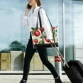 thumbnail image 5 of FORMRS Canvas Laptop Tote Bag for Women with 15.6" Computer Compartments Shoulder Handbag, Apple Leaves Pattern, 5 of 7