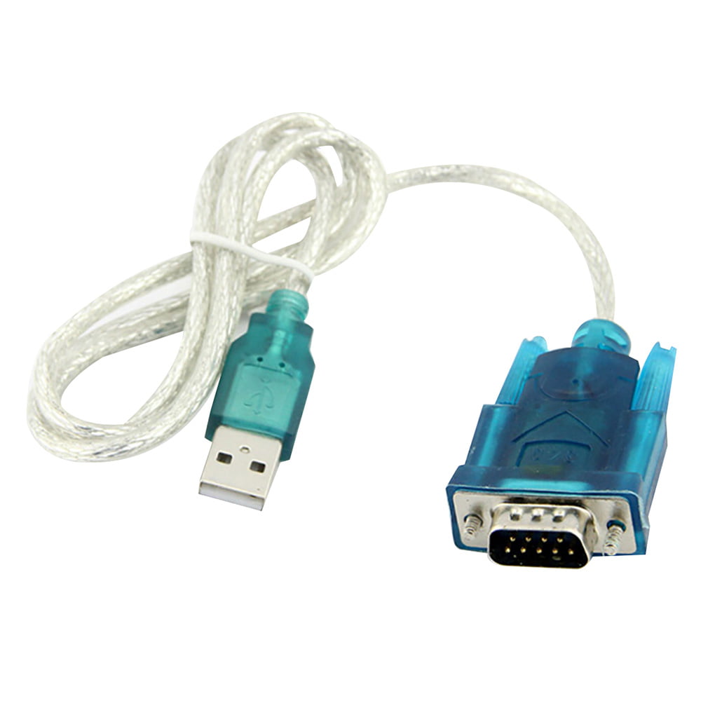 USB to RS232 Serial Port 9 Pin DB9 Cable Serial COM Port Adapter Convertor Blue 