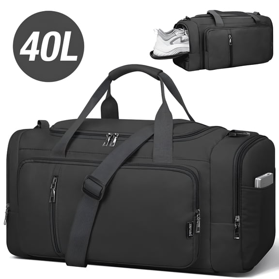GASTROPOD 2026 New 3-In-1 Duffle Bag for Women and Men,40L Lightweight Gym Bag for Travel with Shoe Compartment and Wet Pocket,Convertible Travel Bag Waterproof Weekender Overnight Bag