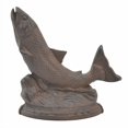 thumbnail image 2 of Fish Doorstop Distressed Brown Cast Iron Nautical Home Decor 7.75" Tall, 2 of 4